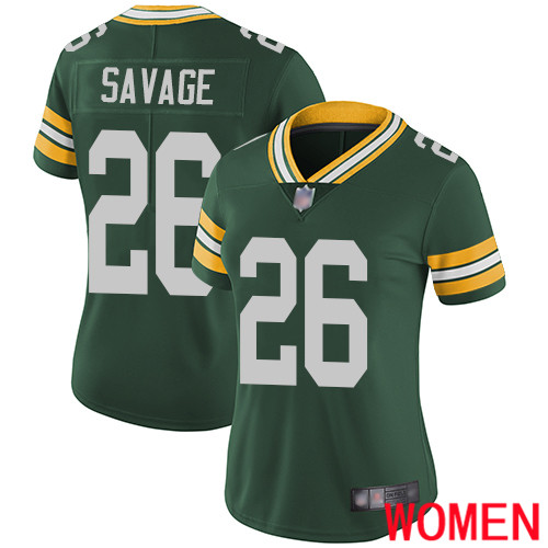 Green Bay Packers Limited Green Women #26 Savage Darnell Home Jersey Nike NFL Vapor Untouchable